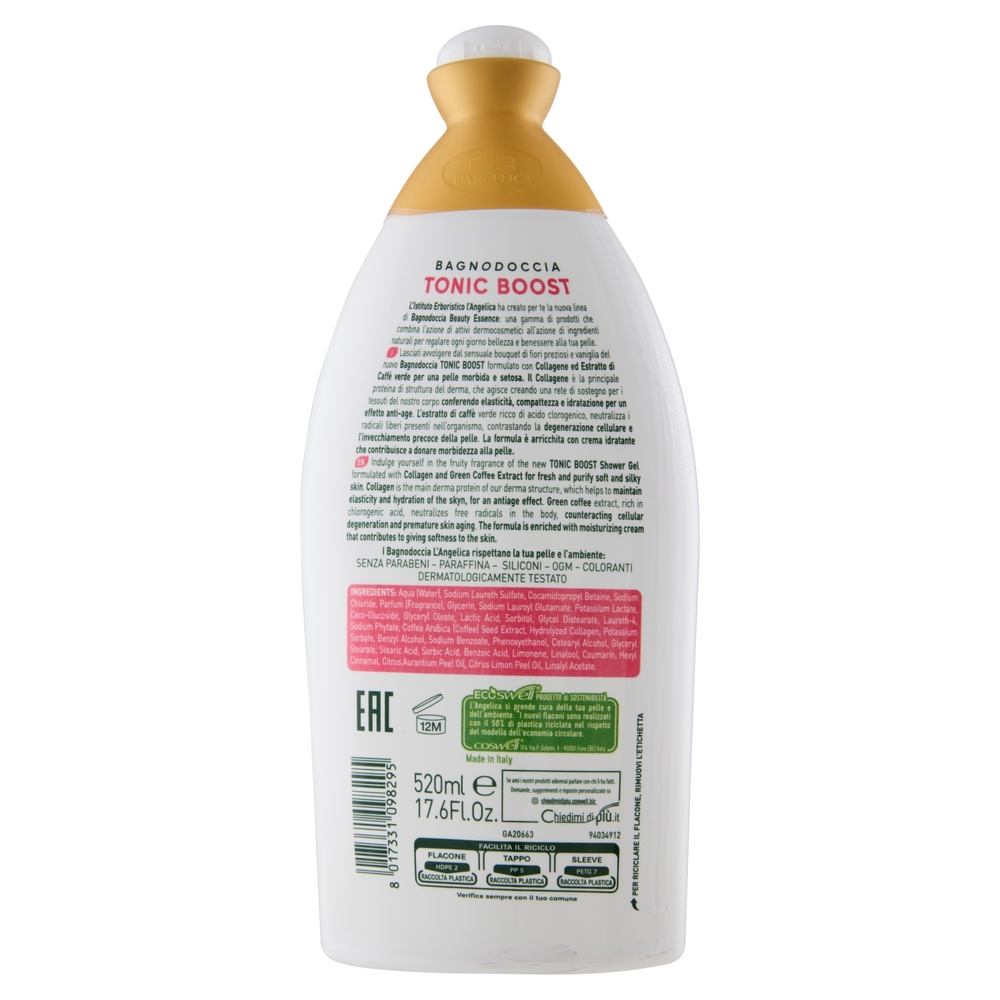 L'Angelica Beauty Essence Bagnodoccia Tonic Boost Collagene 520 ml